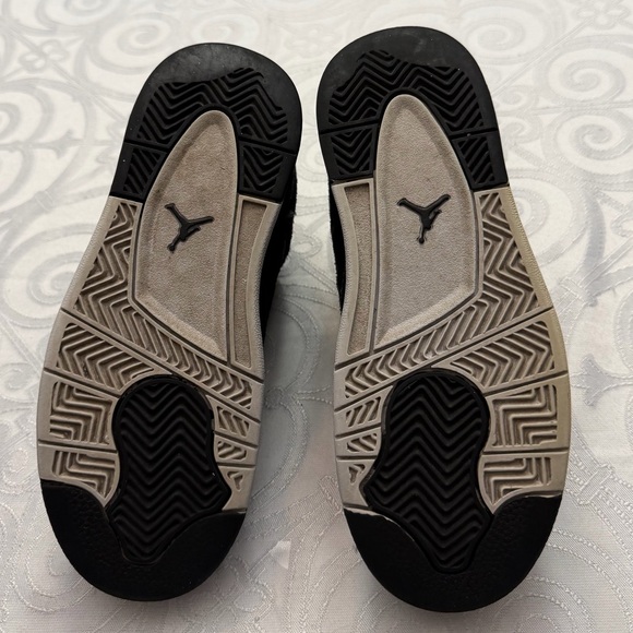 Nike Air Jordan 4 Retro Preschool Royalty Black Gold Sneakers Kid Size 13C - Picture 3 of 13